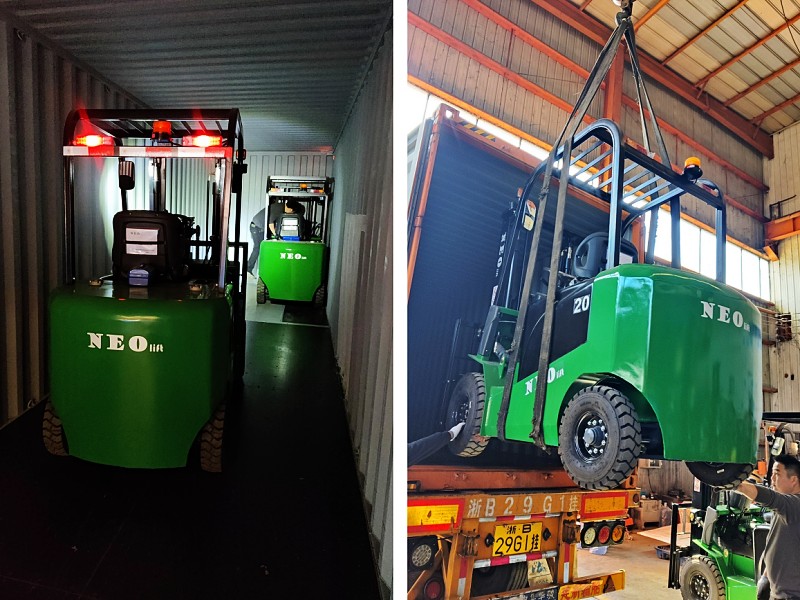 Les chariots élévateurs électriques NEOlift mettent le cap sur Antigua, permettant une logistique efficace